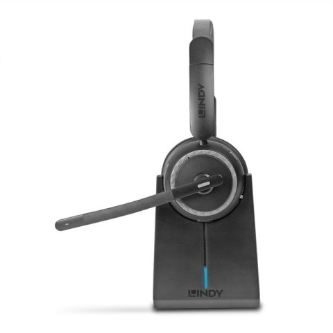 Lindy L118 Zestaw słuchawkowy Bezprzewodowy Opaska na głowę Biuro/centrum telefoniczne USB Type-C Bluetooth Podstawka do ładowan