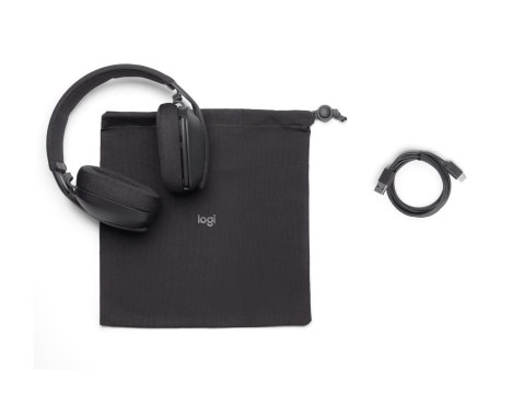 Logitech Zone Vibe Wireless Zestaw słuchawkowy Bezprzewodowy Opaska na głowę Połączenia/muzyka USB Type-C Bluetooth Grafitowy