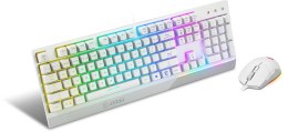 MSI S11-04DE305-CLA klawiatura Dołączona myszka Gaming USB QWERTZ Niemiecki Biały