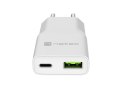 Natec Ładowarka sieciowa slim RiberaGAN 1xUSBC+1xUSB-A 20W