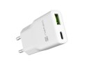 Natec Ładowarka sieciowa slim RiberaGAN 1xUSBC+1xUSB-A 20W