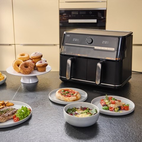 Braun TwinCook 5 Podwójny 10 l Autonomiczny 2800 W Frytkownica na gorące powietrze Czarny