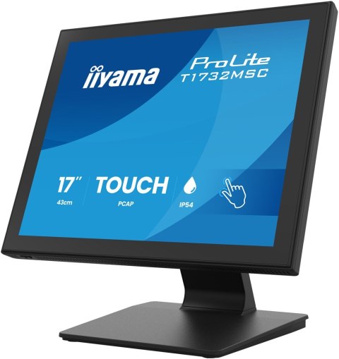 Iiyama ProLite T1732MSC-B2S monitor komputerowy 43,2 cm (17") 1280 x 1024 px SXGA LED Ekran dotykowy Czarny
