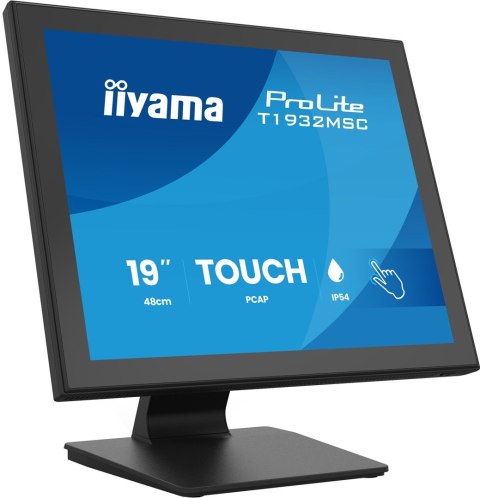 Iiyama ProLite T1932MSC-B2S monitor komputerowy 48,3 cm (19") 1280 x 1024 px SXGA LED Ekran dotykowy Czarny
