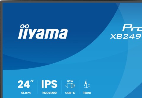 Iiyama ProLite XB2495WSC-B1 monitor komputerowy 61,2 cm (24.1") 1920 x 1200 px WUXGA LED Czarny