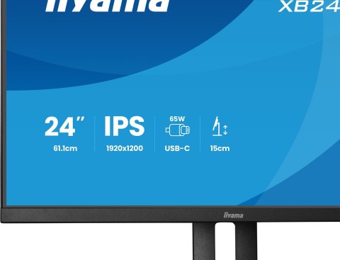 Iiyama ProLite XB2495WSC-B1 monitor komputerowy 61,2 cm (24.1") 1920 x 1200 px WUXGA LED Czarny