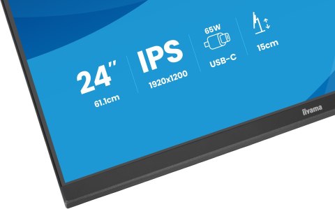 Iiyama ProLite XB2495WSC-B1 monitor komputerowy 61,2 cm (24.1") 1920 x 1200 px WUXGA LED Czarny
