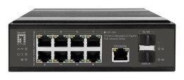 LevelOne IGP-1091 Zarządzany L3 2.5G Ethernet (100/1000/2500) Obsługa PoE Montaż na biurku/ścianie Czarny