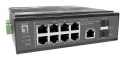 LevelOne IGP-1091 Zarządzany L3 2.5G Ethernet (100/1000/2500) Obsługa PoE Montaż na biurku/ścianie Czarny