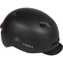 LIVALL Kask miejski 54-58 cm światła LED czujnik upadku SOS czarny C21-M-BLK