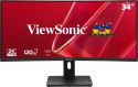 Viewsonic VA VA3420C-2 monitor komputerowy 86,4 cm (34") 3440 x 1440 px UltraWide Quad HD LED Czarny
