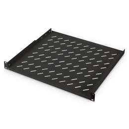 DIGITUS 1U rack mount fixed shelf vented, color bl ack RAL 9005, 400x44 mm up to 15 kg