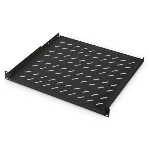 DIGITUS 1U rack mount fixed shelf vented, color bl ack RAL 9005, 400x44 mm up to 15 kg