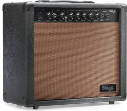 Stagg 20 AA R EU - combo do gitary elektroakustycznej, 20 W RMS, pogłos sprężynowy