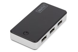 Digitus Hub USB 3.0, 4 porty, czarny