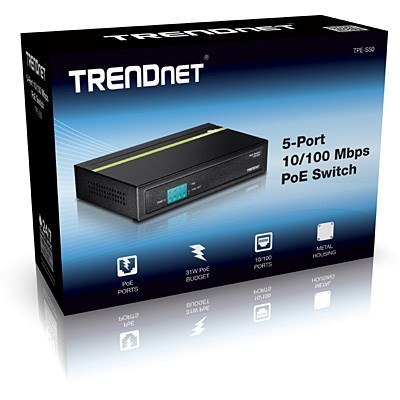 TRENDnet Switch 6-Port 10/100Mbps PoE+ 60W Metall