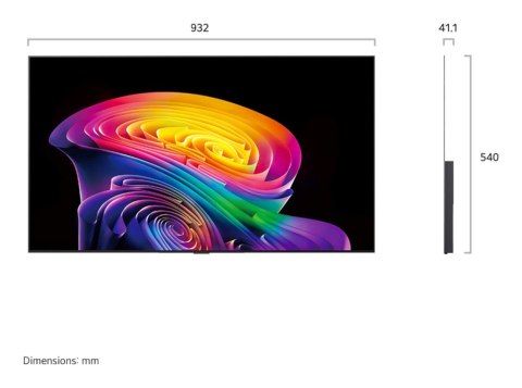LG OLED evo AI OLED42C61LA Telewizor 106,7 cm (42") 4K Ultra HD Smart TV Wi-Fi Czarny