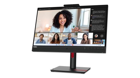 Lenovo Monitor ThinkVision 23.8" T24mv-30 16:9 Panel IPS 1920 x 1080 Lift USB Hub Daisy Chain Ethernet RJ45 Camera & Speakers DP