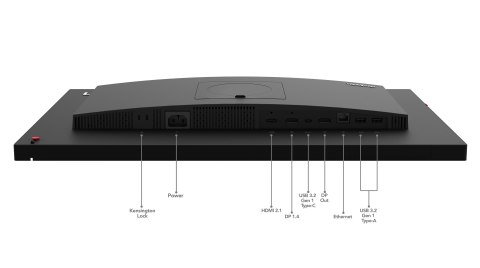 Lenovo Monitor ThinkVision 23.8" T24mv-30 16:9 Panel IPS 1920 x 1080 Lift USB Hub Daisy Chain Ethernet RJ45 Camera & Speakers DP