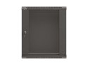LANBERG SZAFA INSTALACYJNA RACK WISZĄCA 19" 12U 540X350 CZARNA DRZWI PRZESZKLONE (FLAT PACK)
