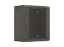 LANBERG SZAFA INSTALACYJNA RACK WISZĄCA 19" 12U 540X350 CZARNA DRZWI PRZESZKLONE (FLAT PACK)