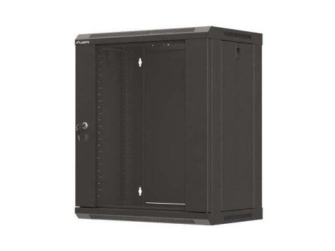 LANBERG SZAFA INSTALACYJNA RACK WISZĄCA 19" 12U 540X350 CZARNA DRZWI PRZESZKLONE (FLAT PACK)