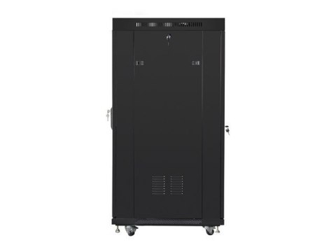LANBERG SZAFA STOJĄCA RACK 19" 27U 600X800 DRZWI SZKLANE LCD CZARNA FF01-6827-12BL (FLAT PACK)