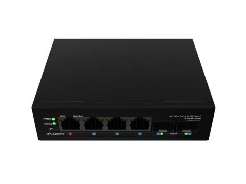 SWITCH LANBERG ILGE-4P-2S-90 LIGHT INDUSTRIAL POE 1XBT 3XAT 2XSFP DIN GIGABIT ETHERNET