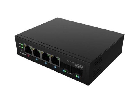 SWITCH LANBERG ILGE-4P-2S-90 LIGHT INDUSTRIAL POE 1XBT 3XAT 2XSFP DIN GIGABIT ETHERNET