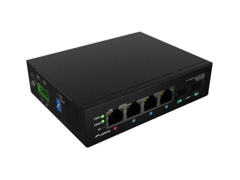 SWITCH LANBERG ILGE-4P-2S-90 LIGHT INDUSTRIAL POE 1XBT 3XAT 2XSFP DIN GIGABIT ETHERNET