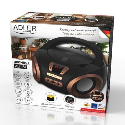 Odtwarzacz CD/MP3 (boombox) ADLER AD 1181bc