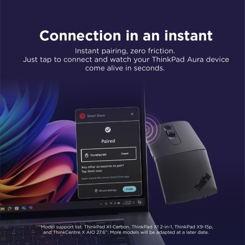 Lenovo 4Y51T62792 myszka Uniwersalne Oburęczny Bluetooth IR LED 4000 DPI