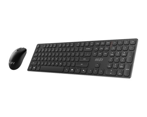 MSI FORGE K210 WIRELESS COMBO klawiatura Dołączona myszka Dom/Biuro USB Czarny
