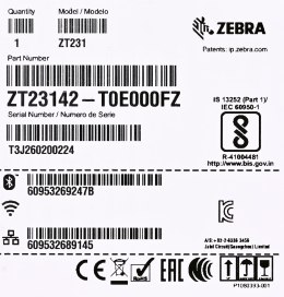 Zebra Półprzemysłowa drukarka etykiet ZT231/termiczna/termotransferowa/USB/RS232/Ethernet/203dpi ZT23142-T0E000FZ