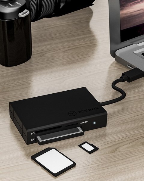 ICY BOX IB-CR401-C3 czytnik kart USB 3.2 Gen 1 (3.1 Gen 1) Type-C Czarny