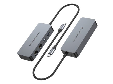 Conceptronic ABBY24G stacja dokująca Przewodowa USB 3.2 Gen 1 (3.1 Gen 1) Type-C Szary