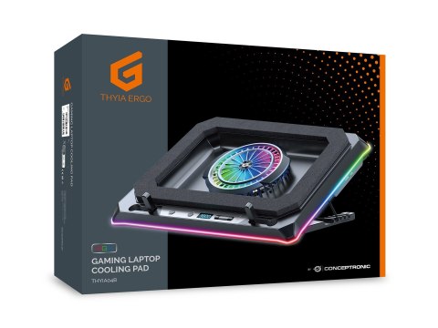Conceptronic THYIA04B podkładka chłodząca do laptop 48,3 cm (19") 1700 RPM Czarny