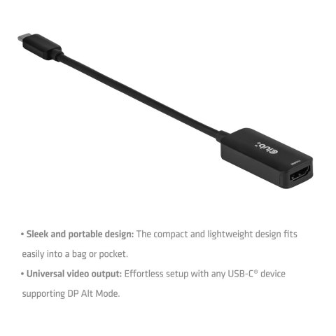 CLUB3D CAC-2505 adapter kablowy 0,12 m USB Type-C HDMI + USB Czarny