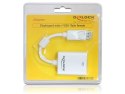 DeLOCK 61766 adapter kablowy 0,125 m VGA (D-Sub) DisplayPort Biały