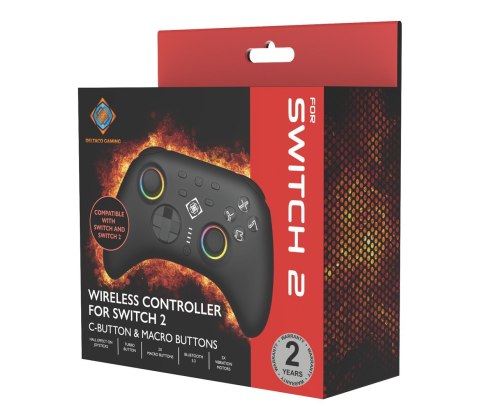 Deltaco Gaming GAM-198 kontroler gier Czarny Bluetooth/USB Gamepad Nintendo Switch, Nintendo Switch 2, Nintendo Switch OLED, And