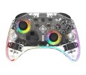 Deltaco Gaming GAM-198-T kontroler gier Przezroczysty Bluetooth/USB Gamepad Nintendo Switch, Nintendo Switch 2, Nintendo Switch 