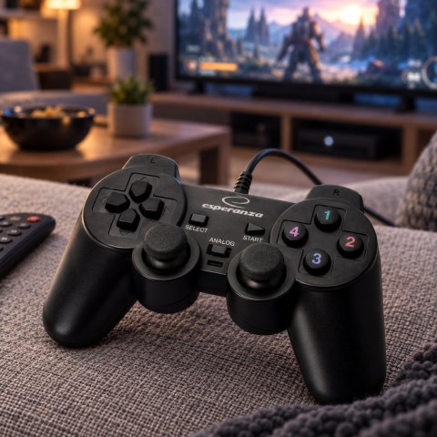 Gamepad Esperanza EG102 (PC, PS3; kolor czarny)