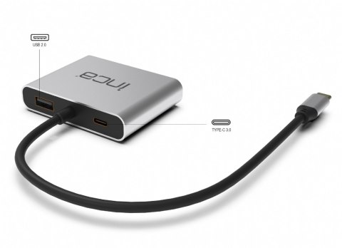 Inca ITPC-4T huby i koncentratory USB 3.2 Gen 1 (3.1 Gen 1) Type-C Aluminium