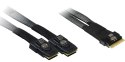 Inter-Tech 88885641 kabel SAS 0,75 m 24 Gbit/s Czarny