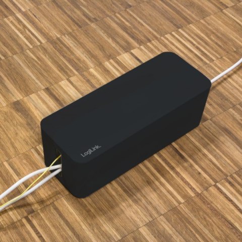 LogiLink KAB0077 organizator na kable Uniwersalne Skrzynka kablowa Czarny 3 szt.