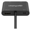 Manhattan 154321 adapter kablowy 0,15 m USB Type-C 2 x HDMI Czarny