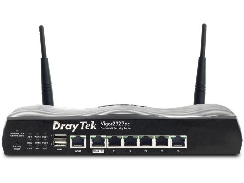 DrayTek Vigor2927ac router bezprzewodowy Gigabit Ethernet Dual-band (2.4 GHz/5 GHz) 4G Czarny