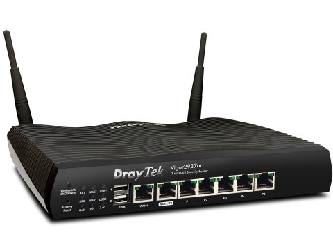 DrayTek Vigor2927ac router bezprzewodowy Gigabit Ethernet Dual-band (2.4 GHz/5 GHz) 4G Czarny