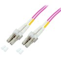 Techly LC M-M 20m kabel InfiniBand / światłowodowy Fuksja