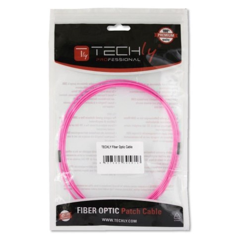 Techly LC M-M 20m kabel InfiniBand / światłowodowy Fuksja